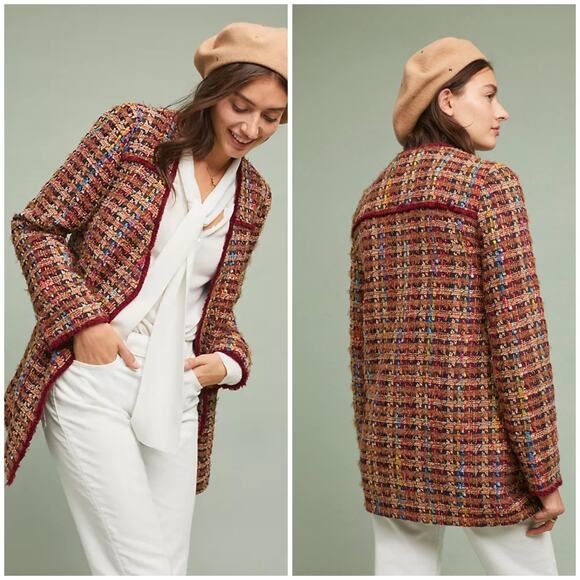 Anthropologie Tweed Blazer Jacket - Picture 1 of 12